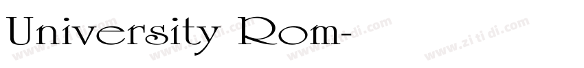 University Rom字体转换
